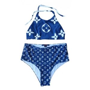 Louis Vuitton Monogram Navy Bikini Bottom An Top